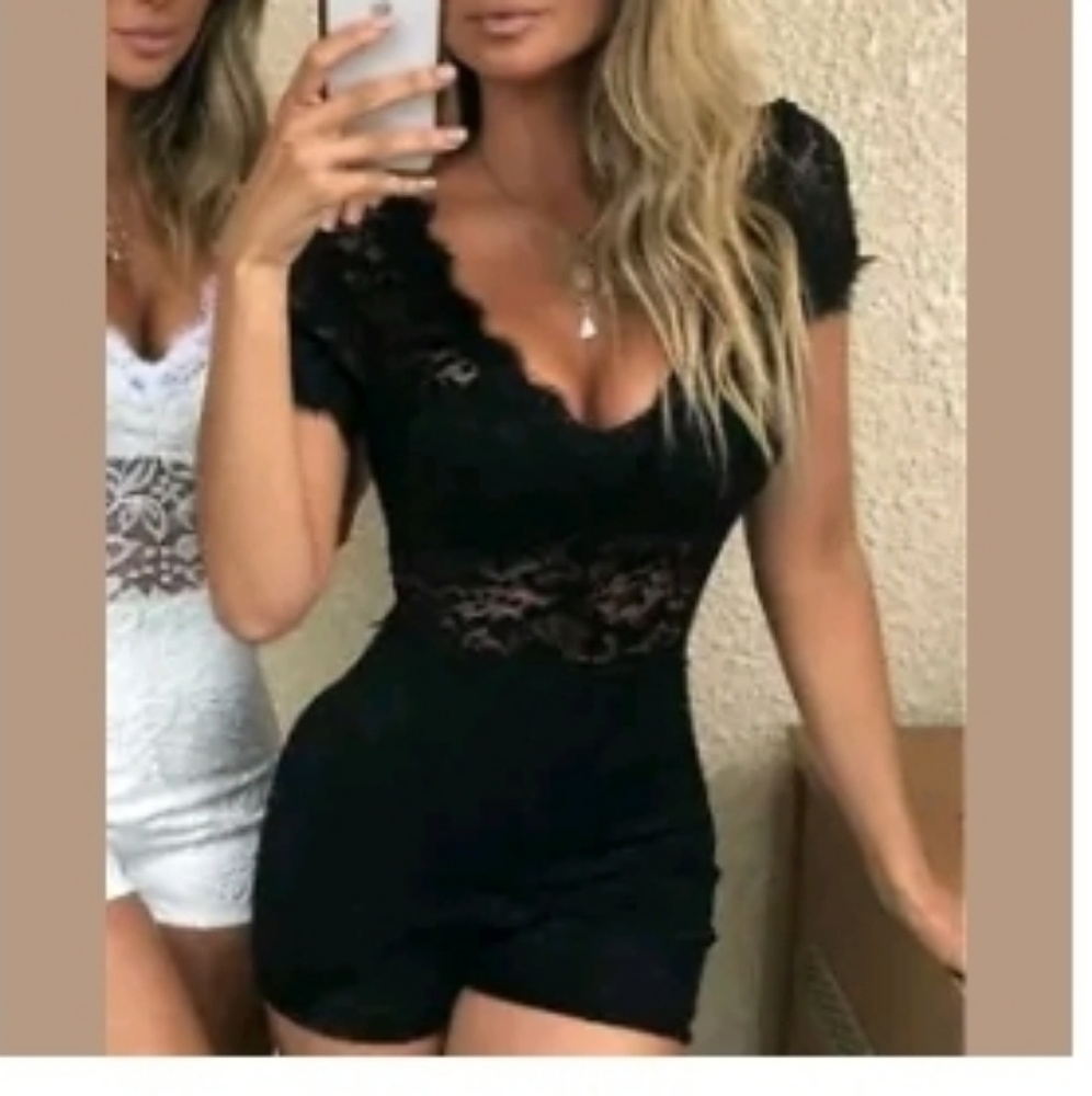 Jump suit lace romper